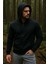 Erkek Kapüşonlu Pamuklu Sweatshirt Hırka Fermuarlı Rahat Kalıp Basic Hırka 2