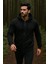 Erkek Kapüşonlu Pamuklu Sweatshirt Hırka Fermuarlı Rahat Kalıp Basic Hırka 3