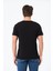 Erkek %100 Pamuk Kısa Kollu Siyah T-Shirt V Yaka Basic Erkek Tişört 3
