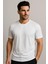 Erkek %100 Pamuk Slim Fit Sporcu Tişört Basic Bisiklet Yaka Kısa Kollu T-Shirt 1
