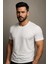 Erkek %100 Pamuk Slim Fit Sporcu Tişört Basic Bisiklet Yaka Kısa Kollu T-Shirt 5