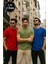 Erkek 3'lü Paket Kırmızı-Mavi-Koyu Yeşil Pamuklu Oversize Tişört Bisiklet Yaka Kısa Kollu T-Shirt 4