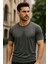 Erkek %100 Pamuk Slim Fit Sporcu Tişört Basic Bisiklet Yaka Kısa Kollu T-Shirt 1