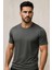 Erkek %100 Pamuk Slim Fit Sporcu Tişört Basic Bisiklet Yaka Kısa Kollu T-Shirt 5