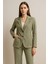 Kadın Haki Takım Elbise - Ceket ve Yüksek Bel Pantolon Ikili Takım 1