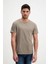 Kahverengi Erkek Yıkamalı Basic T-Shirt 1