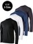 Erkek 4'lü Paket Basic Uzun Kollu Tişört Sporcu Body T-Shirt 1