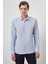 Erkek Mavi Slim Fit Italyan Yaka Gömlek 1