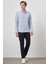 Erkek Mavi Slim Fit Italyan Yaka Gömlek 2