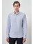 Erkek Mavi Slim Fit Italyan Yaka Gömlek 4