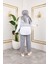 Beli Lastikli Keten Pantolon - Gri / A0104 5