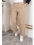 Beli Lastikli Keten Pantolon - Vizon / A0104 2
