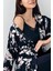 Kadın Lacivert 3'lü Pijama Takım, %50 Pamuk %50 Modal 5
