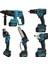 Akülü Süper 5li Set Makina 88VF 5AH 125MM Avuç Taşlama + Sds Plus Kırıcı Delici Hilti + Somun Sıkma Sökme + Vidalama Matkap + Budama Testere EEA376 1