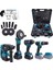 Akülü Kömürsüz 5li Set Makine (800NM Somun Sökme, Kırıcı Delici , 13MM Darbeli Vidalama, 125MM Avuç Taşlama, Powerbank ve Led) 88VF 10P EEA443 1