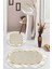 Beyaz-Gold kaymaz Taban oval Banyo Paspas Takım BB-105 1