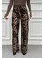Leopar Desenli Ispanyol Paça Baggy Kadın Pantalon 6