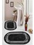 Siyah kaymaz Taban Çerçeve Oval Banyo Paspas Takım BB-129 1