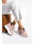 Pinkfrost Pudra Renk Hafif 10 cm Yüksek Topuk Kadın Sneaker 2