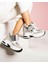 Whiteleaf Hafif Günlük 10 cm Yüksek Topuk Yaprak Desenli Kadın Sneaker 1