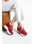 Rubypop Kırmızı Cırtlı 10 cm Yüksek Topuk Kadın Sneaker 2