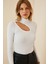 Kadın Cut Out Detaylı Fitilli Kaşkorse Bluz BLZ6734 1