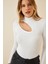 Kadın Cut Out Detaylı Fitilli Kaşkorse Bluz BLZ6734 3