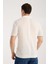 Erkek Polo Yaka Düz Dokulu Beyaz Kısa Kollu Triko Tişört 5