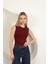 Çilek Viskon Kumaş Basic Bluz-Bordo 1