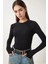 Kadın Bisiklet Yaka Parmak Geçmeli Modal Kumaş Pamuklu Soft Touch Bluz BLZ2000-9 1