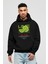 Lime Kokteyl Ön Baskılı Hoodie Oversize Kapüşonlu Sweatshirt Erkek Kadın 1