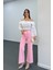 Milano Açık Pembe Cepli Yarım Flare Jeans 1