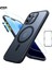 Iphone 16 Halolock Magsafe Hybrid Silikon Kılıf Buzlu Siyah + Ekran Koruyucu Set 1