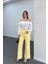 Milano Açık Sarı Cepli Yarım Flare Jeans 2