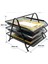 Siyah 3 Katlı Metal Tel Evrak Rafı ND-1005 6