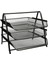 Siyah 3 Katlı Metal Tel Evrak Rafı ND-1005 7
