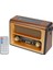 Dx-88 Vintage Radyo - Kumandalı Ve Güneş Enerjili Nostaljik Radyo - Kahverengi Bluetooth Hoparlör & Hediyelik Ev Dekor 8