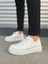 JET-502 Bold Bağcıklı Cilt Erkek Günlük Sneaker Ayakkabı Cbt - Beyaz 2