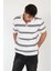 66562 Yakası Fermuarlı Çift Çizgi Desen Triko T-Shirt 4