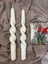 Burgulu Şamdan Beyaz Lüks 24CM 3