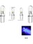 ( 4 x Adet ) 1 Set T5 1.2W LED Mini Dipsiz Ampul Mavi 12V (1.2W Mini Dipsiz Ampul LED Kristal Cam Mavi) 1