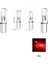 ( 4 x Adet ) 1 Set T5 1.2W LED Mini Dipsiz Ampul Kırmızı 12V (1.2W Mini Dipsiz Ampul LED Kristal Cam Kırmızı) 1