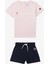Çocuk Pembe/lacivert Şort TAKIMI.PS195 1