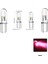 ( 4 x Adet ) 1 Set T5 1.2W LED Mini Dipsiz Ampul Pembe 12V (1.2W Mini Dipsiz Ampul LED Kristal Cam Pembe) 1