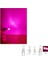 ( 4 x Adet ) 1 Set T5 1.2W LED Mini Dipsiz Ampul Pembe 12V (1.2W Mini Dipsiz Ampul LED Kristal Cam Pembe) 4