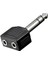 6.3 mm Stereo Erkek - 3.5 mm Stereo x 2 Dişi Çevirici Jack 1