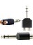6.3 mm Stereo Erkek - 2 Rca Dişi Çevirici Jack 1
