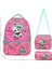 Waddell lisanslı Pembe Kedi Desenli Ilkokul Sırt Çantası,beslenme Çantası ve 2 Cepli Kalemlik 1