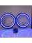 Dokunmatik Kumandalı 20 cm Rgb Neon Işıklı Midrange Hoparlör Kapağı Içi Boş 1 Takım (2 Adet) 2