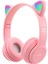 Kulaklığı, Kedi Kulağı LED Işıklı Bluetooth 5.0 Katlanabilir Kablosuz Oyun Kulaklığı, Çocuklar Yetişkinler Için, Rahat Dahili Mikrofon Gürültü Engelleme Kulak Üstü Kulaklık (Pembe) 1